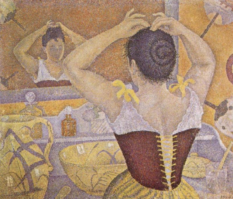Paul Signac Woman Taking up Her Hair oil painting image